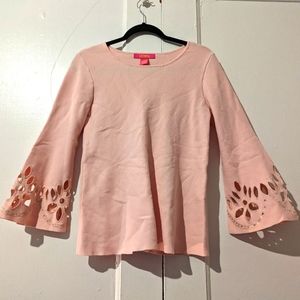 Catherine Malandrino Pink Bell Sleeve Sweater